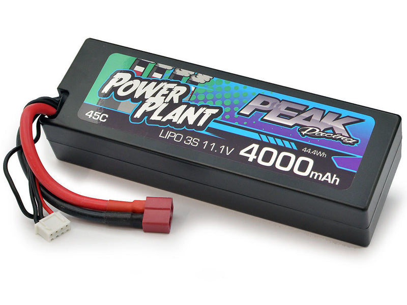 PEK00552 Peak Racing Power Plant  Lipo 4000 11.1V 45C (Black case, Deans Plug) 3S/3CELL