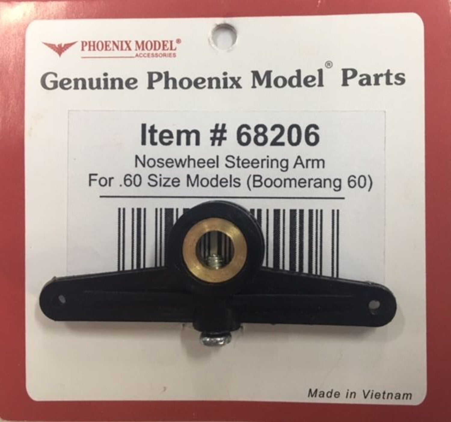 PHN-A68206 Phoenix Model Nosewheel Steering Arm For .60 Size Models (Boomerang 60) Phoenix