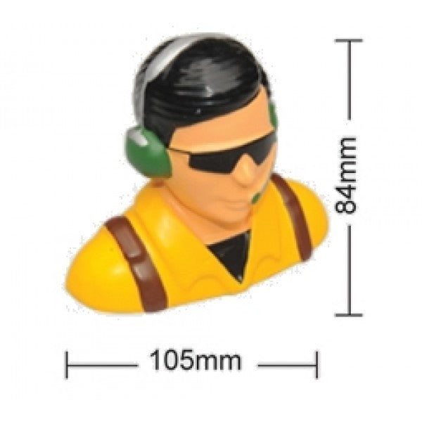 PHN-A80035B Phoenix Model Painted 1/6 Scale Civillian Pilot Shoulder Bust W/ Headset & Phoenix