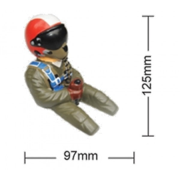 PHN-A80040B Phoenix Model Painted 1/6 Scale 3/4 Length Jet Pilot W/ Red Helmet & Visor Phoenix