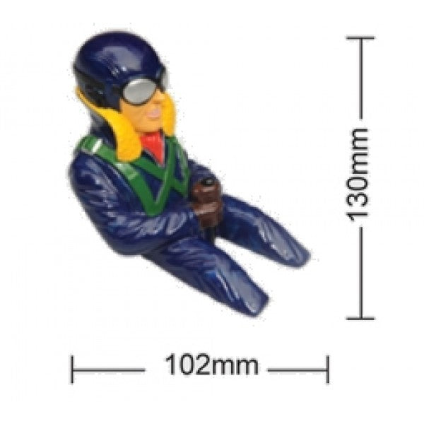 PHN-A80045A Phoenix Model Painted 1/6 Scale 3/4 Length Ww1 Pilot With Skull Cap & Goggles (Bl Phoenix