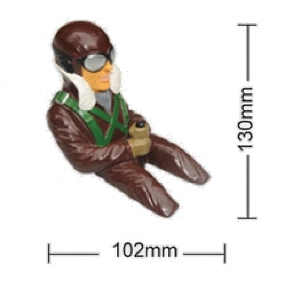 PHN-A80045B Phoenix Model Painted 1/6 Scale 3/4 Length Ww1 Pilot With Skull Cap & Goggles (Br Phoenix