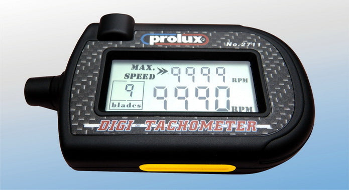PL2711 PROLUX 2711 MICRO DIGI TACHOMETER  2-9 BLADE FOR PROPS AND EDF Prolux