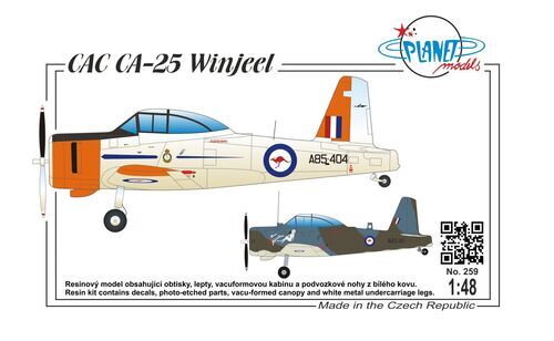 Planet 1/48 CAC CA-25 Winjeel Plastic Model Kit *Aus Decals*