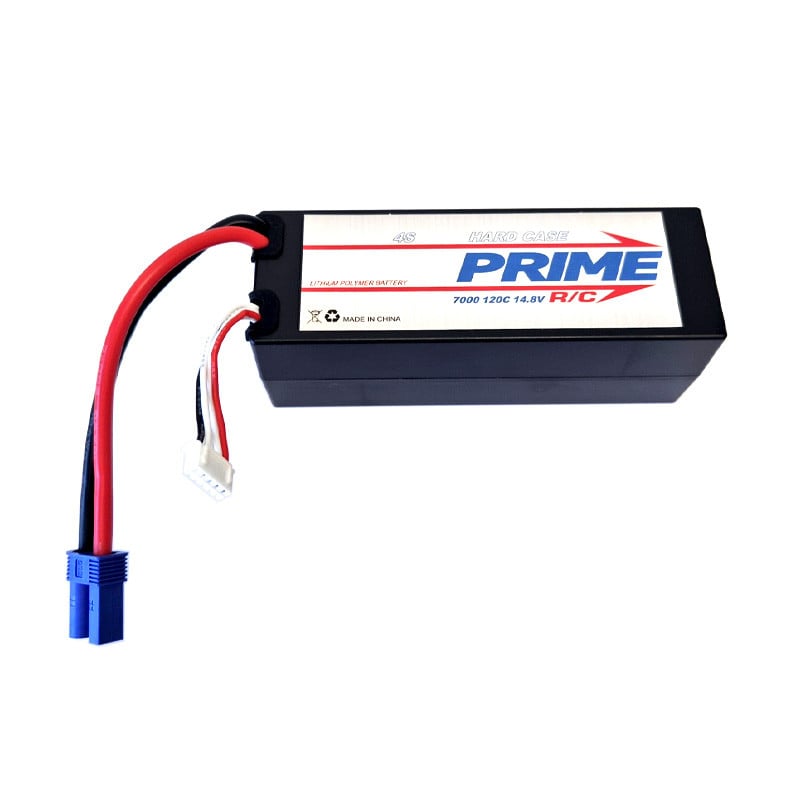 Prime RC 7000mAh 4S 14.8v 120C Hard Case LiPo Battery with EC5 Connector PMQB70004SHC