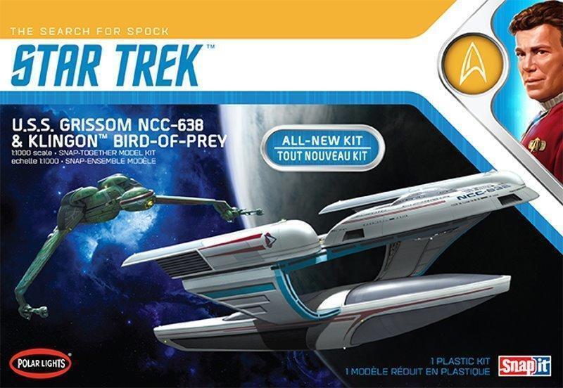 POL957M Polar Lights 1/1000 Star Trek U.S.S. Grissom / Klingon BoP (2-pack) Plastic Model Kit Polar Lights