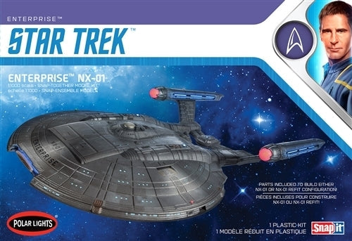 POL966M Polar Lights 1/1000 Star Trek NX-01 Enterprise (Snap) 2T Plastic Model Kit Polar Lights