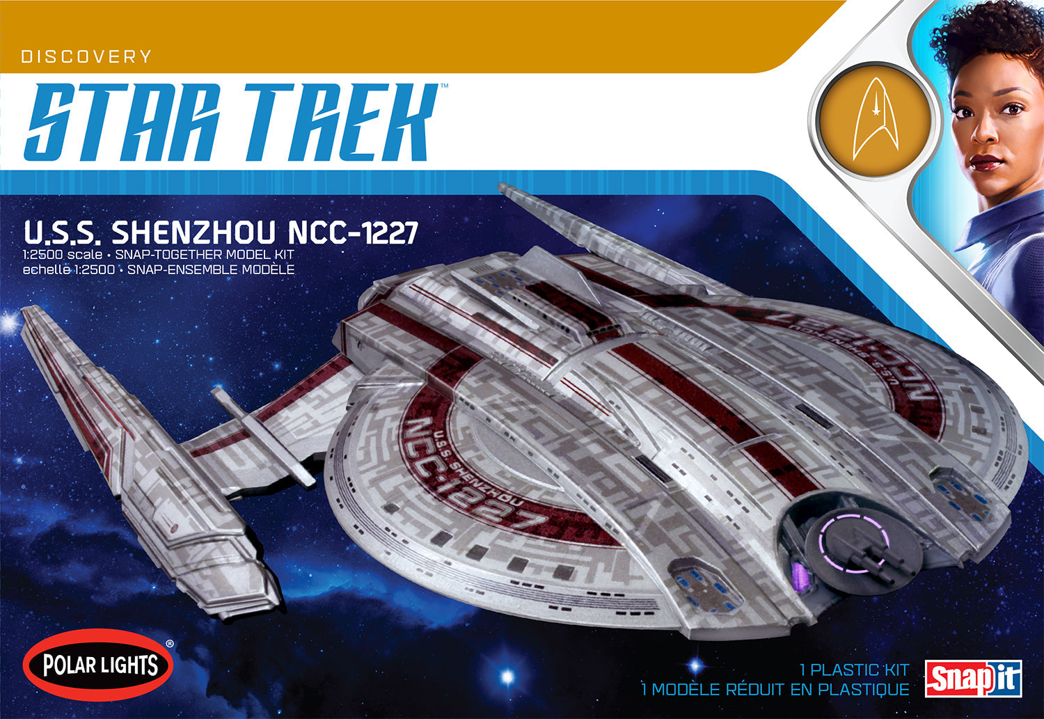 POL967M Polar Lights 1/2500 Star Trek USS Shenzhou (Snap) 2T  Plastic Model Kit Polar Lights