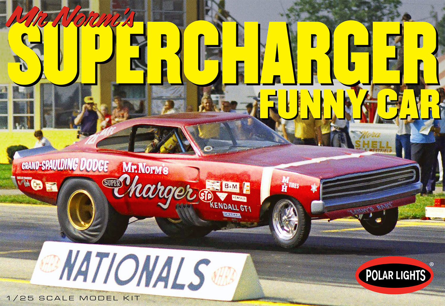 POL989 Polar Lights 1/25 1969 Dodge Charger Funny Car Mr. Norm Plastic Model Kit Polar Lights