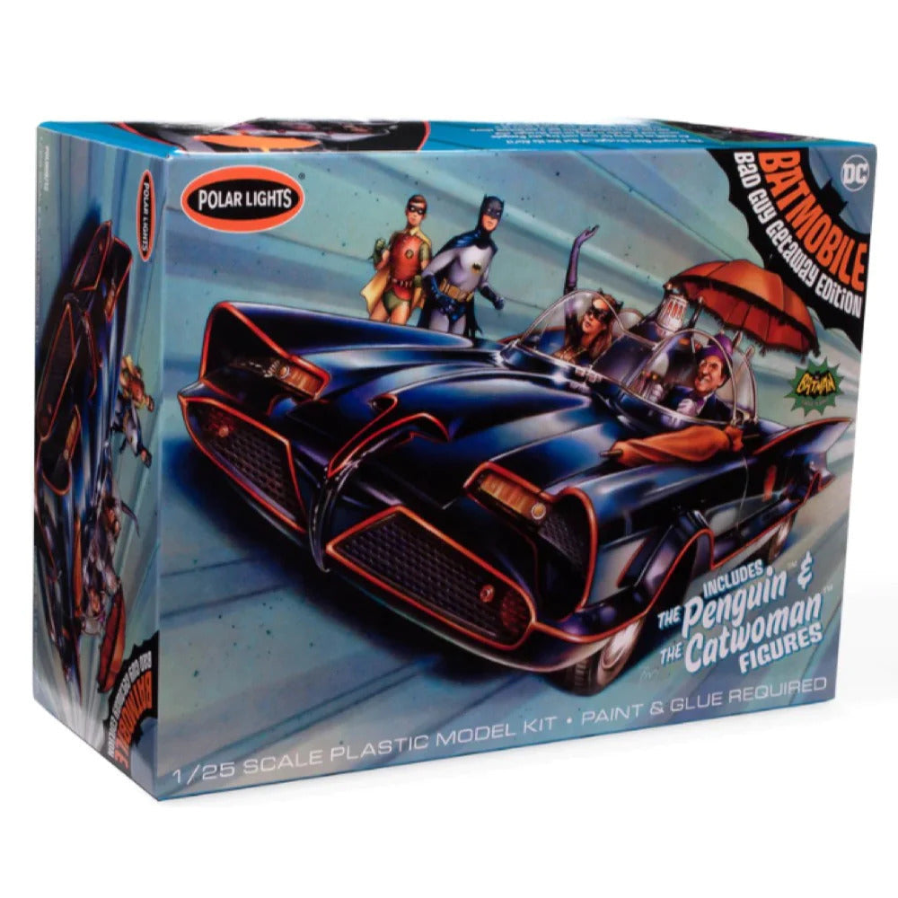 POL998 Polar Lights 1/25 1966 Batmobile w/Catwoman & Penguin Figures Plastic Model Kit Polar Lights