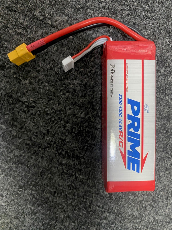 Prime RC 2200mAh 4S 14.8v 120C LiPo Battery with XT60 Connector