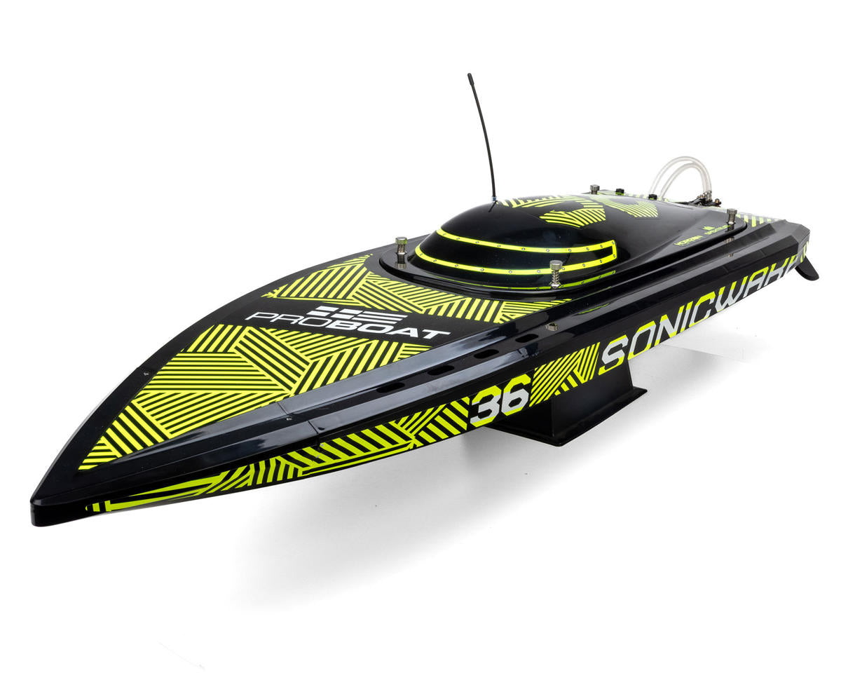 ProBoat Sonicwake 36 V3 Self Righting Deep-V RC Boat, RTR, Black - PRB-2171T1