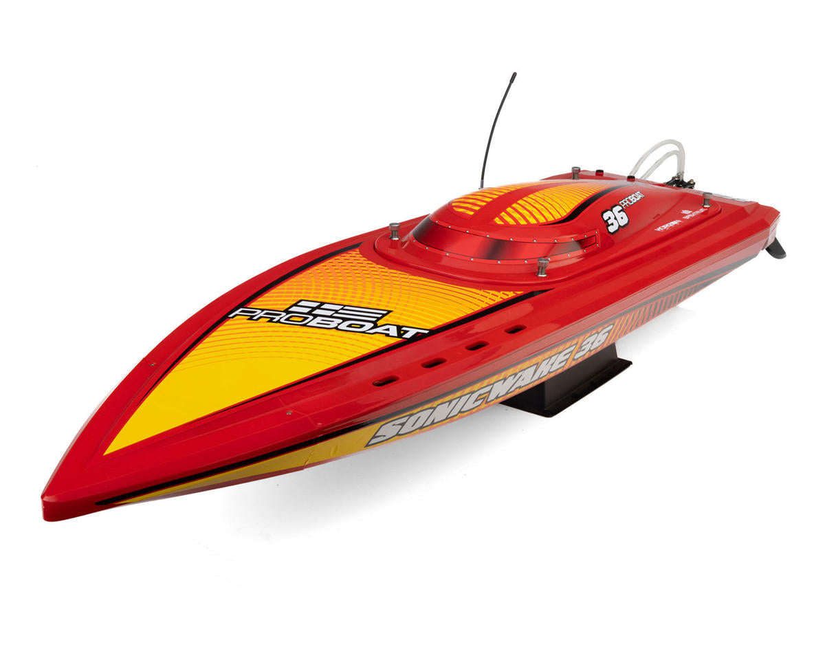 ProBoat Sonicwake 36 V3 Self Righting Deep-V RC Boat, RTR, Red - PRB-2171T2