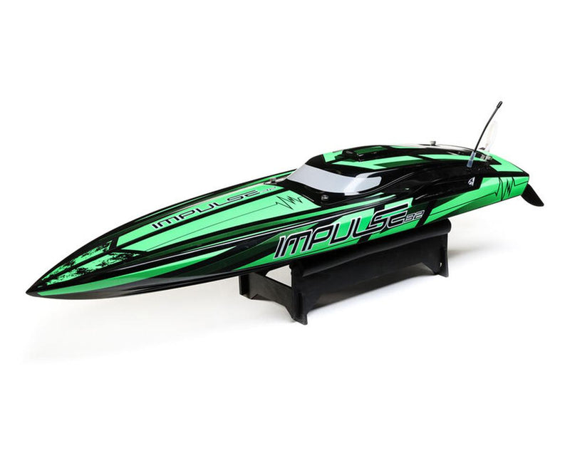 PRB08037T1 Pro Boat Impulse 32 RC Boat with Smart Technology, RTR, Black / Green, PRB08037T1