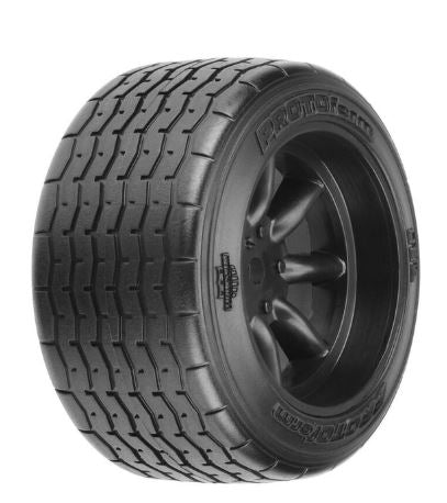 PRM1013918 Proline 1/10 PROTOform VTA Rear 31mm VTA Tyres Mounted on 12mm Black Wheels, 2pcs