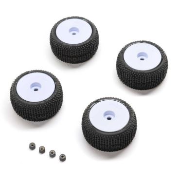 Proline Blockade Mounted Tyre Set, White, Micro-T PRO-2633