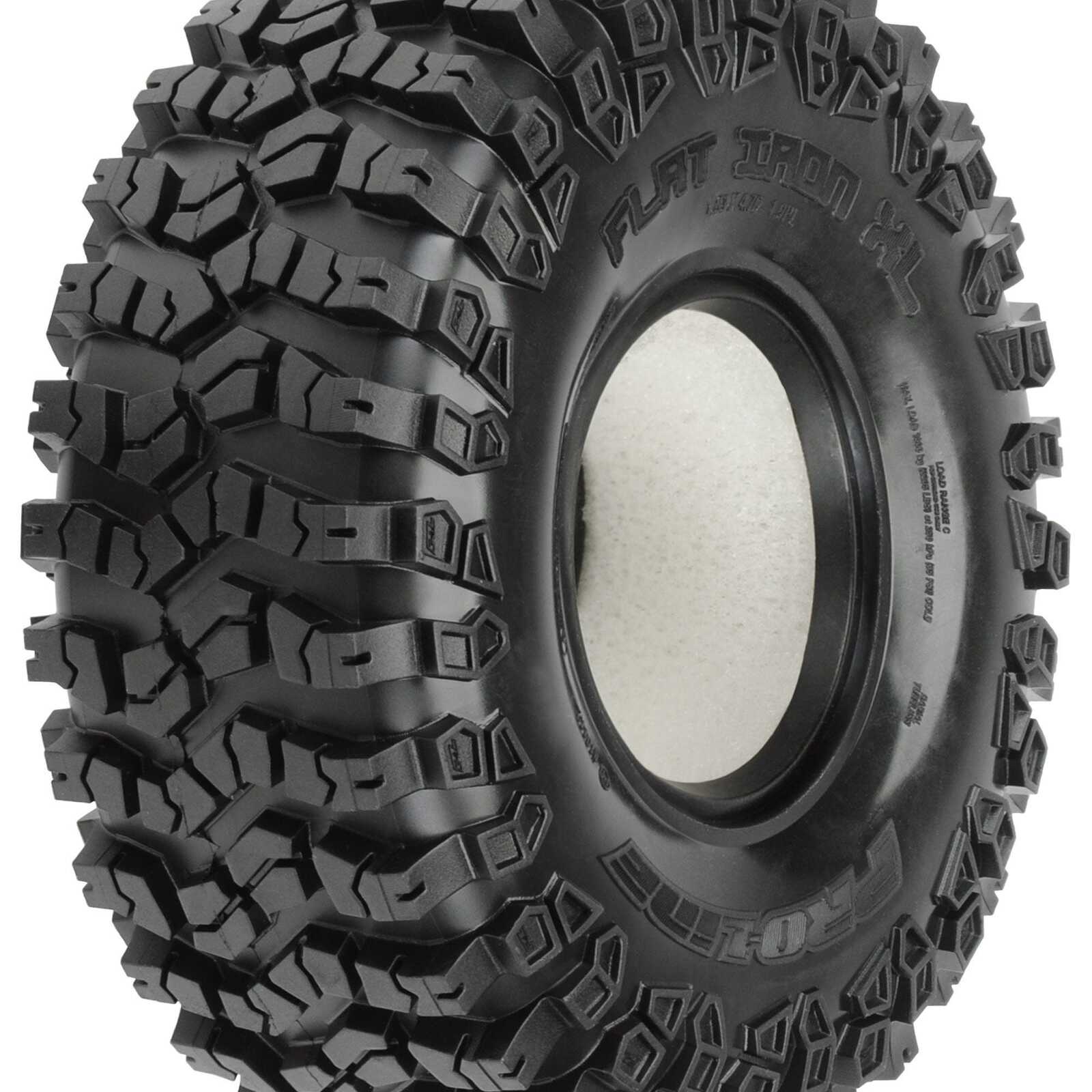 PRO1011200 Proline Flat Iron 1.9XL G8 Rock Terrain Truck Tyres On Foam, PR10112-00 Proline