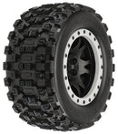 PRO1013113 Proline Badlands MX43 Pro-Loc Tyres Mounted on Impulse Black / Grey Wheels, X-Maxx, PR10131-13 Proline