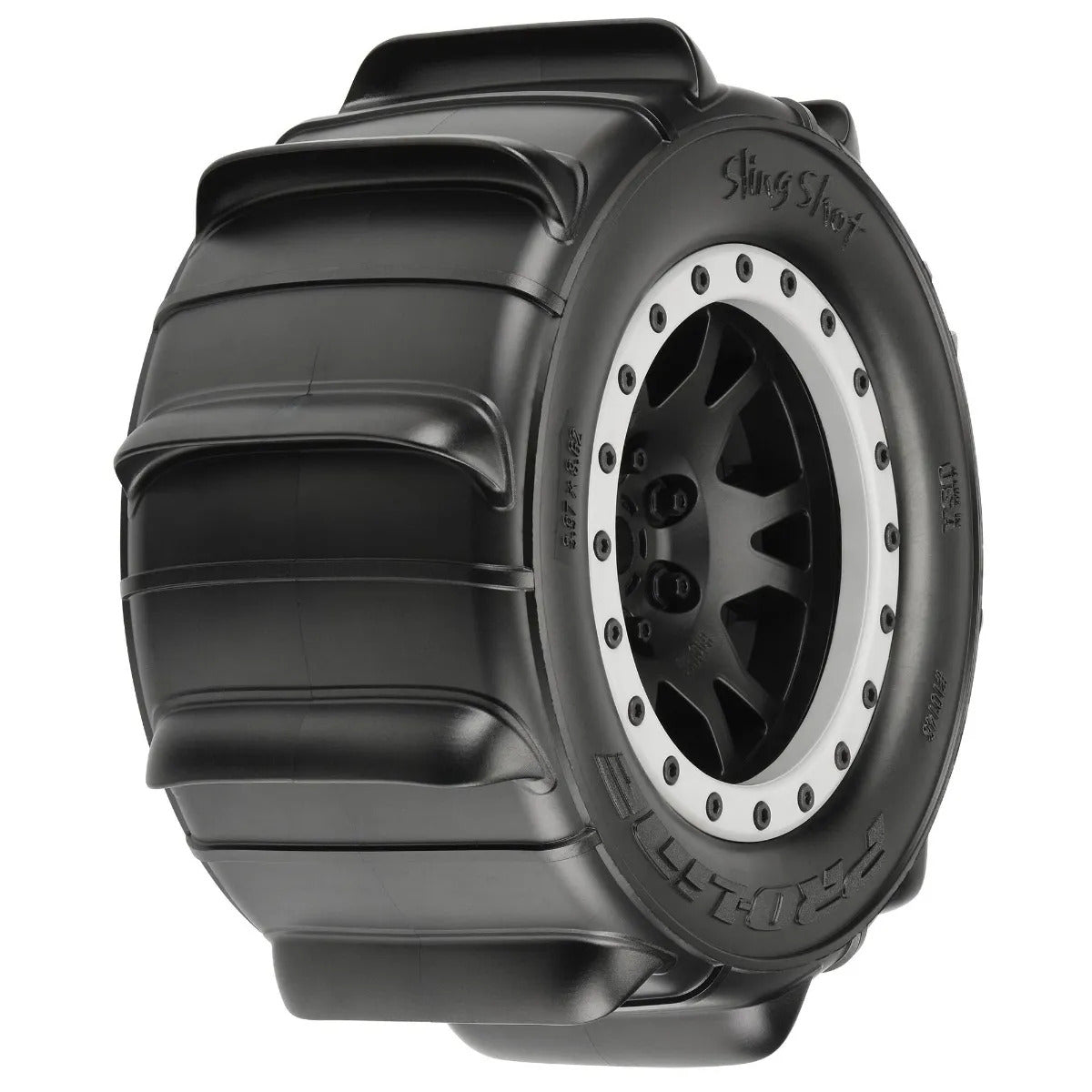 PRO1014613 Proline Fr/R Sling Shot 4.3, X-Maxx Tyres Mounted on Impulse Black / Grey Wheels, PR10146-13 Proline