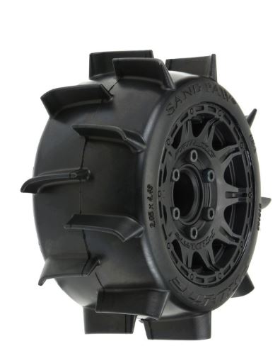 Proline Sand Paw LP 2.8in Tyres Mounted on Raid Black 6x30 Wheels, F/R, PR10160-10 PRO1016010