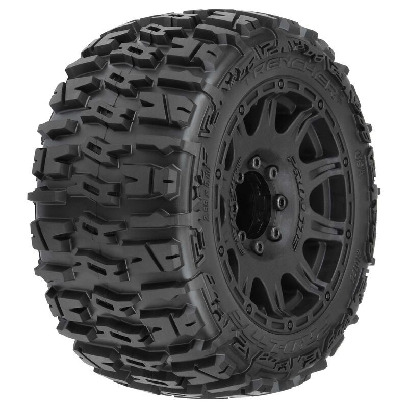 PRO1017510 Proline Trencher LP 3.8in Tyres Mounted on Raid 8x32 Wheels, 17mm Hex, F/R, PR10175-10