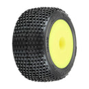 PRO1017712 Proline Hole Shot Tyres Mounted on Yellow Wheels, Mini-T 2.0, F/R, PR10177-12 Proline