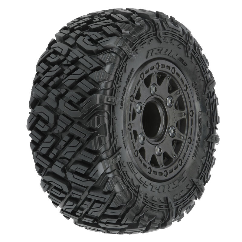 PRO1018210 Proline Icon SC 2.2in/3.0in M2 Tyres Mounted on Black Wheels SCT Wheels, F/R, PR10182-10 Proline