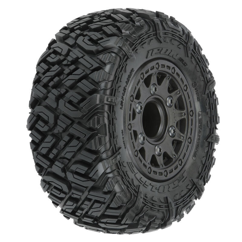 PRO1018210 Proline Icon SC 2.2in/3.0in M2 Tyres Mounted on Black Wheels SCT Wheels, F/R, PR10182-10