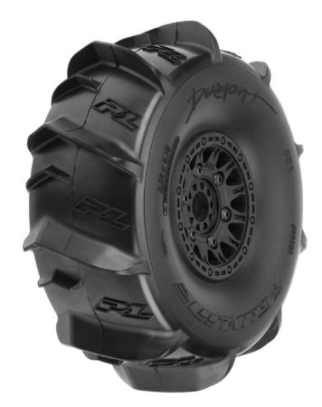 Proline Dumont Sand/Snow Tyres Mounted on Raid Black Wheels, 2pcs suit Mojave 6S and UDR PRO1018911