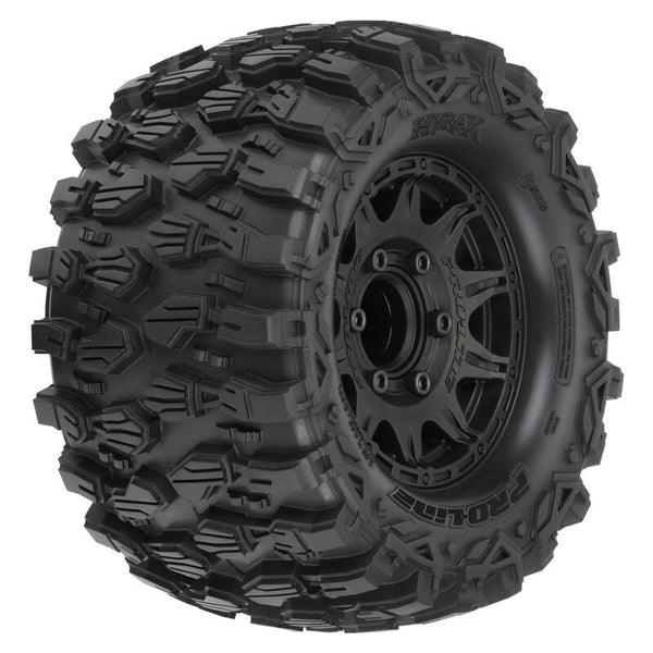 PRO1019010 Proline Hyrax 2.8in Tyres Mounted on Black 6x30 Wheels, Stampede, F/R, PR10190-10