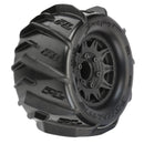 PRO1019310 Proline Dumont 2.8in Sand/Snow Tyres Mounted on Raid Black Wheels, F/R, PR10193-10 Proline