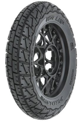 Proline Hot Lap S3 Front Tyre Mounted on Black Supermoto Wheel, ProMoto-MX/SM PRO1024410