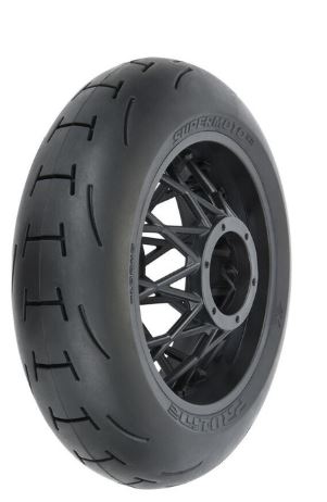 Proline Supermoto V2 S3 Rear Tyre Mounted on Black Supermoto Wheel, ProMoto-MX/SM PRO1024510