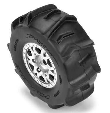 Proline Dumont F/R Tyre Set Mounted on Black Impulse Wheels, Arrma Mojave Grom PRO1030910