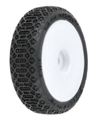 Proline Electron 2.0 Mounted Tyre Set, White, Micro-B PRO1031413