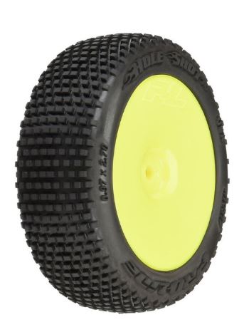 Proline Hole Shot 3.0 Buggy Tyres Mounted On Velocity Wheels, Yellow, Arrma Typhon Grom PRO1031712