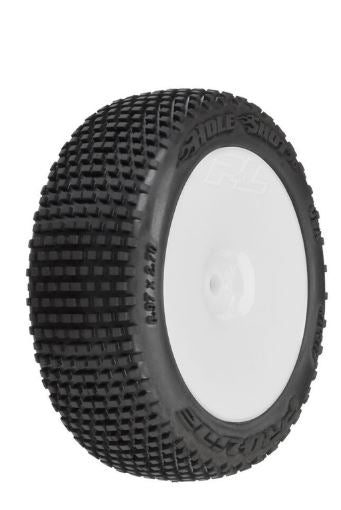 Proline Hole Shot 3.0 Buggy Tyres Mounted On Velocity Wheels, White, Arrma Typhon Grom PRO1031713