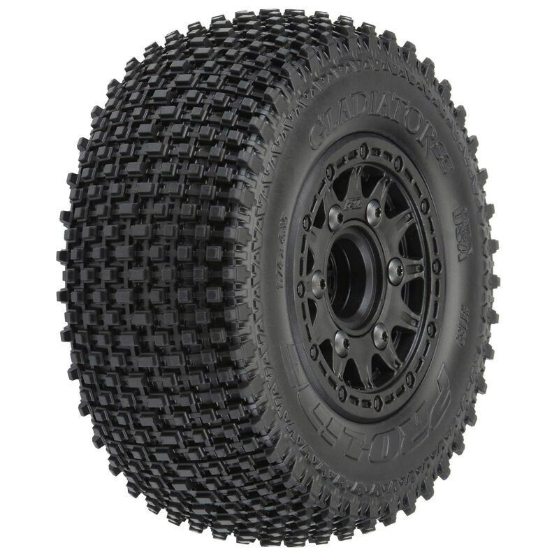 PRO116910 Proline Gladiator SC M2 Tyres Mounted on Raid Wheels, Slash 2wd/4wd, F/R, PR1169-10 Proline