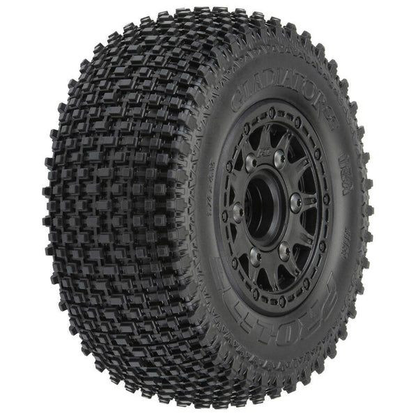 PRO116910 Proline Gladiator SC M2 Tyres Mounted on Raid Wheels, Slash 2wd/4wd, F/R, PR1169-10