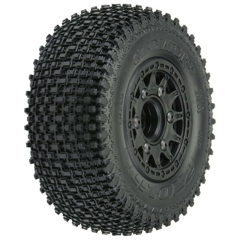 PRO116912 Proline Gladiator SC M3 Tyres Mounted on Raid Wheels, Slash 2WD/4x4, F/R, PR1169-12 Proline