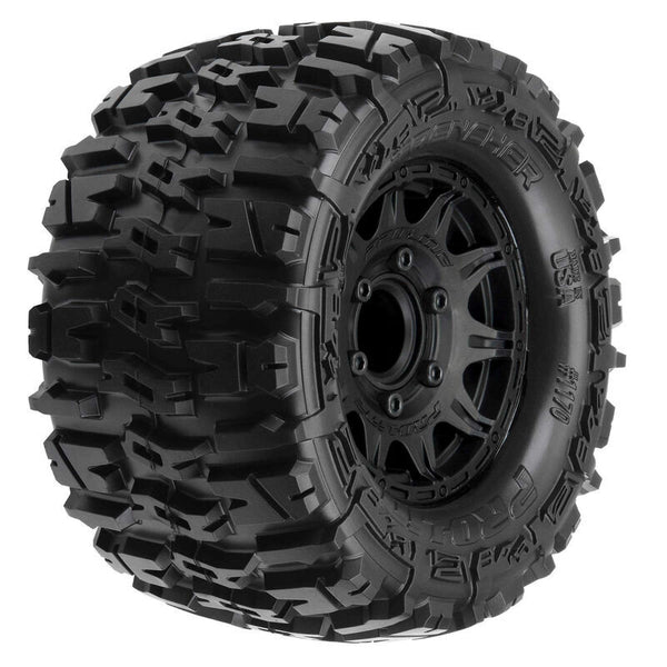 PRO117010 Proline Trencher 2.8in Tyres Mounted on Raid Black 6x30 Wheels, F/R, PR1170-10