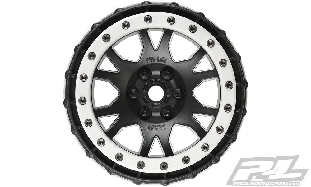 PRO276303 Proline Impulse Pro-Loc Black Wheels with Gray Ring, X-Maxx, 2pcs, PR2763-03 Proline