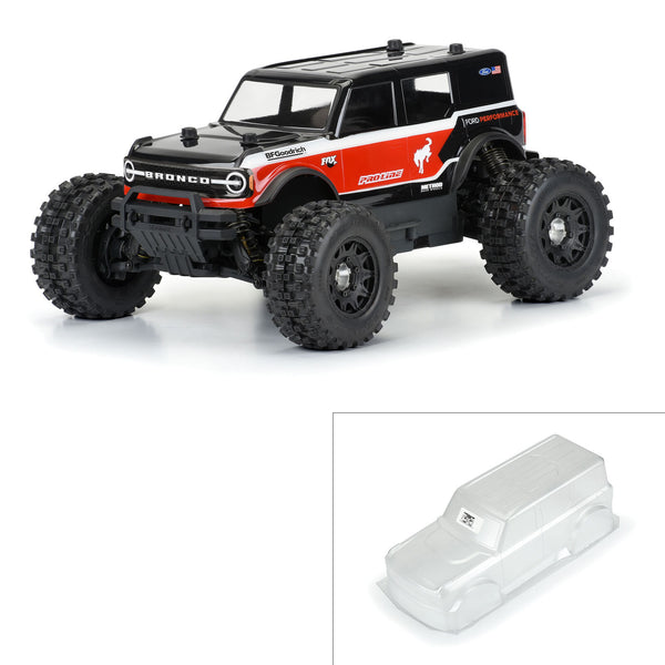 PRO359100 Proline 1/10 2021 Ford Bronco Clear Body, Granite, Vorteks, PR3591-00