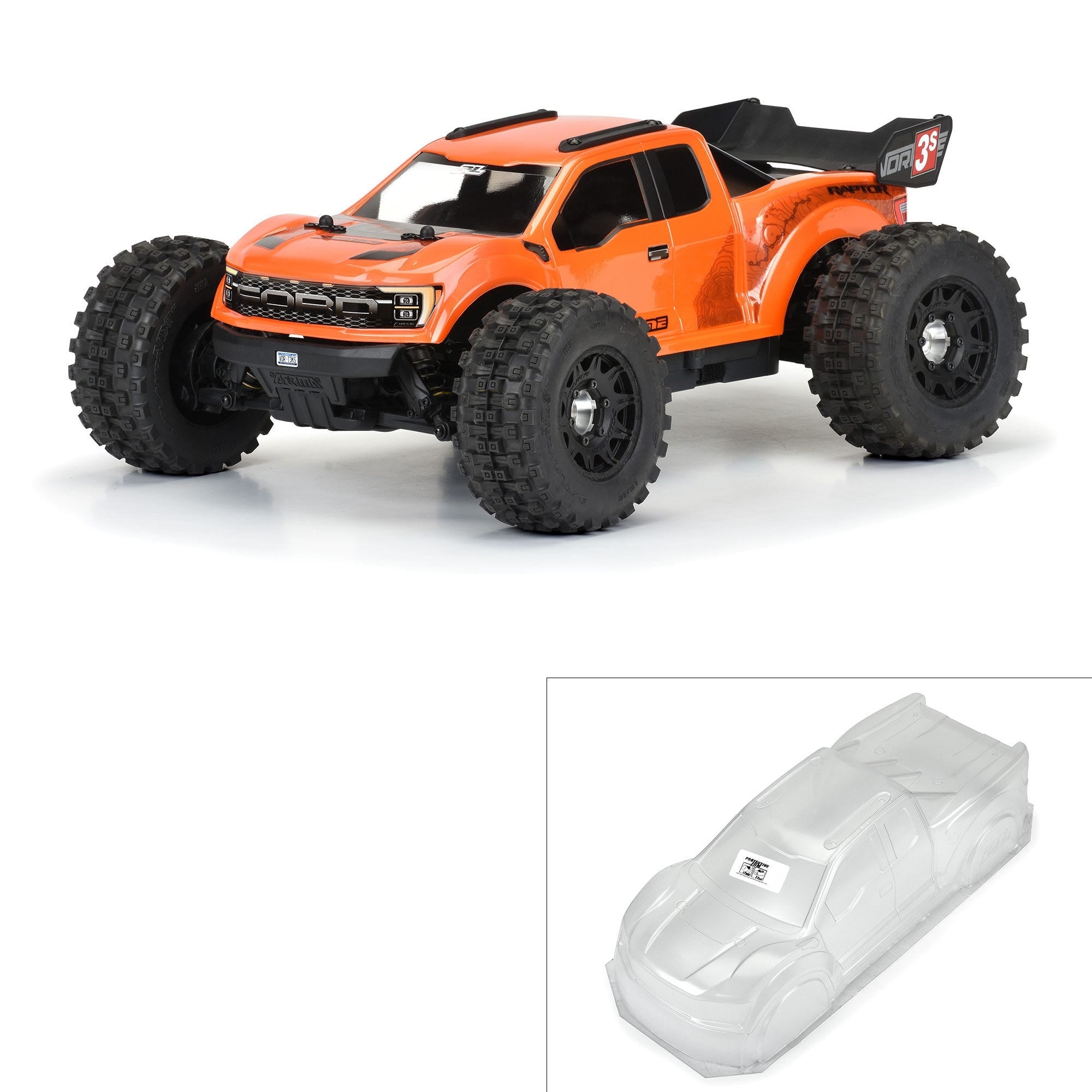 PRO359700 Proline 2022 Ford F-150 Raptor Clear Body, Vorteks Proline