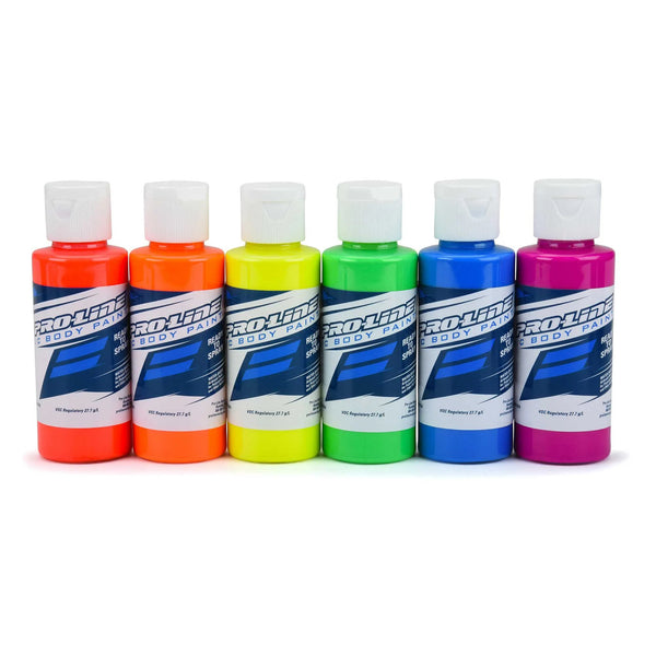 PRO632303 Proline RC Body Paint Fluorescent Colour Set, 6pcs