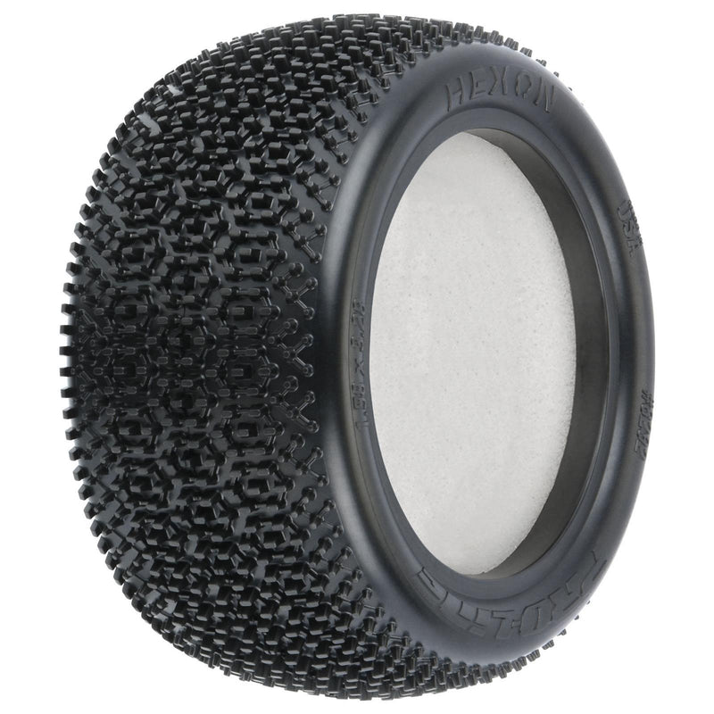 PRO8292104 Proline 1/10 Hexon Z4 Rear 2.2in Carpet Buggy Tyres, 2pcs