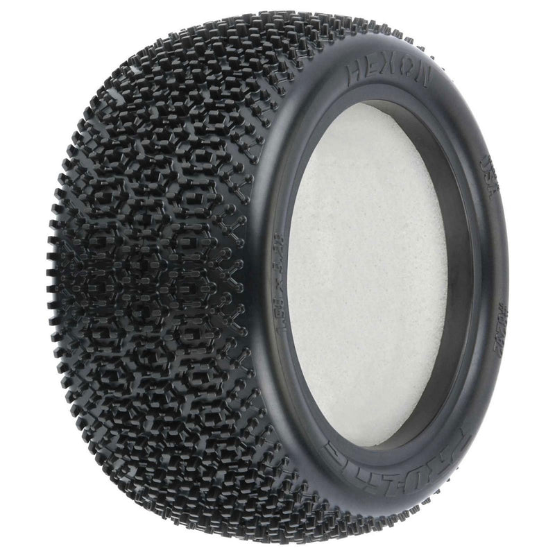 PRO8292303 Proline 1/10 Hexon CR3 Rear 2.2in Carpet Buggy Tyres, 2pcs