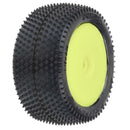 PRO829712 Proline Prism Carpet Tyres Mounted on Yellow Wheels, Mini-B Rear, PR8297-12 Proline
