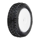 PRO829813 Proline Wedge Carpet Tyres Mounted on White Wheels, Mini-B Front, PR8298-13 Proline