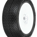 PRO9039233 Proline 1/8 Blockade S3 Front/Rear Off-Road Buggy Tyres Mounted on 17mm White Wheels, 2pcs Proline